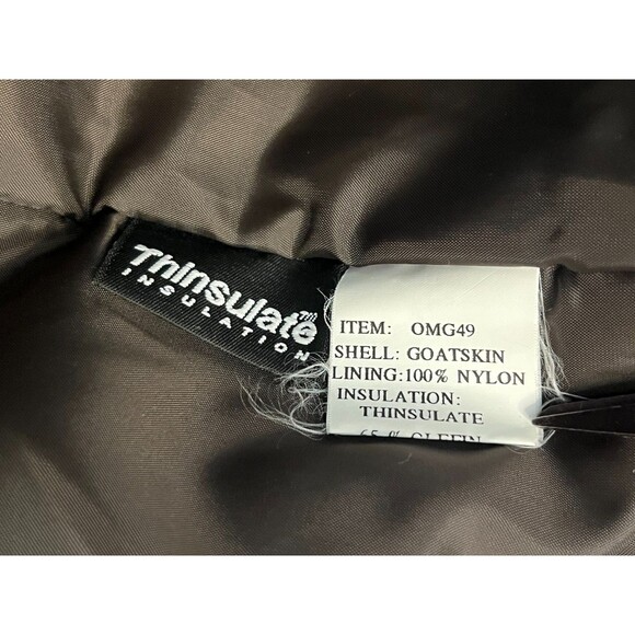 Vtg LL BEAN Goatskin Leather A2 Bomber Jacket Men's L Tall Brown Flight Coat USA - Picture 9 of 14